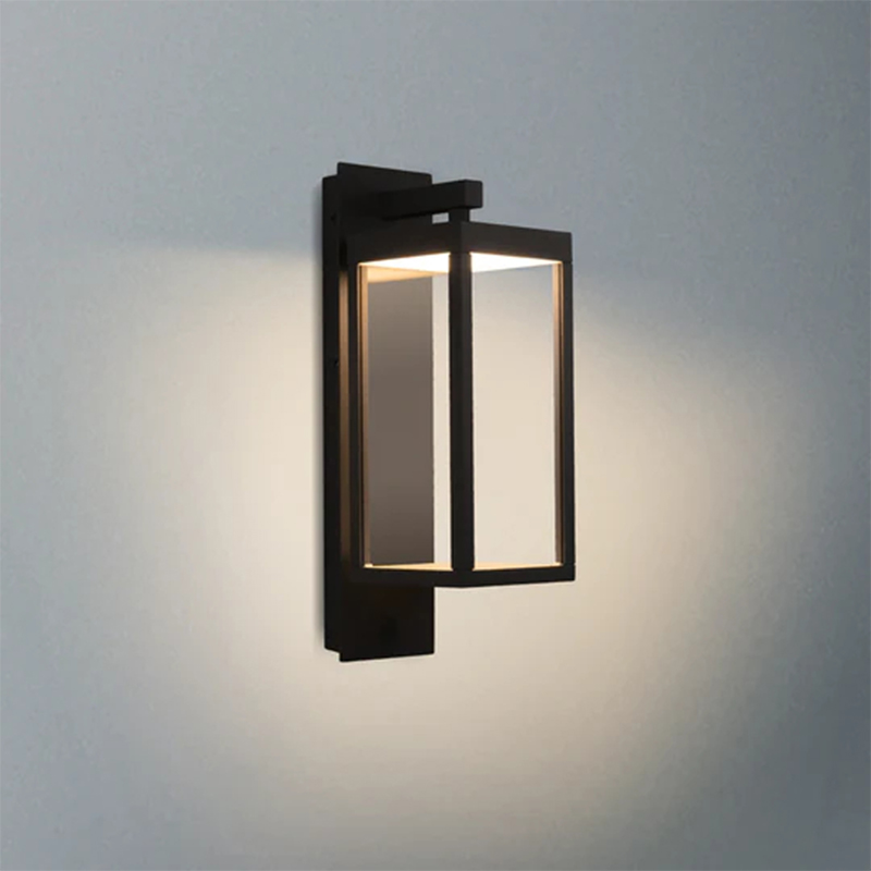 22527 LED Putih/Hitam/Abu-abu IP54 13W 750Lm Lampu Dinding Sensor Luar Ruangan