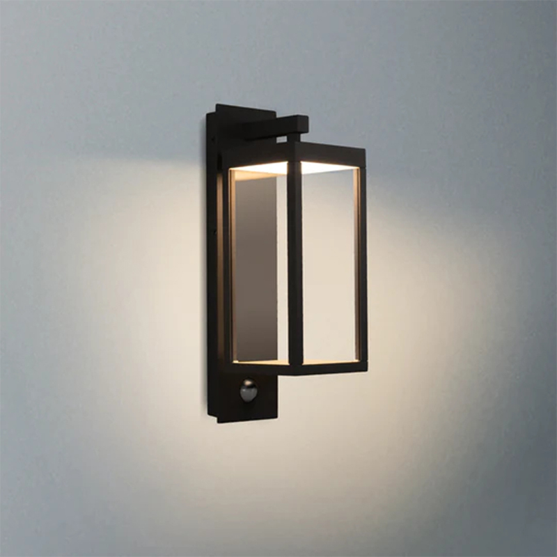 22529 IP54 13W 750Lm LED Hitam/Putih/Abu-abu Sensor Siang/Malam Lampu Dinding Luar Ruangan