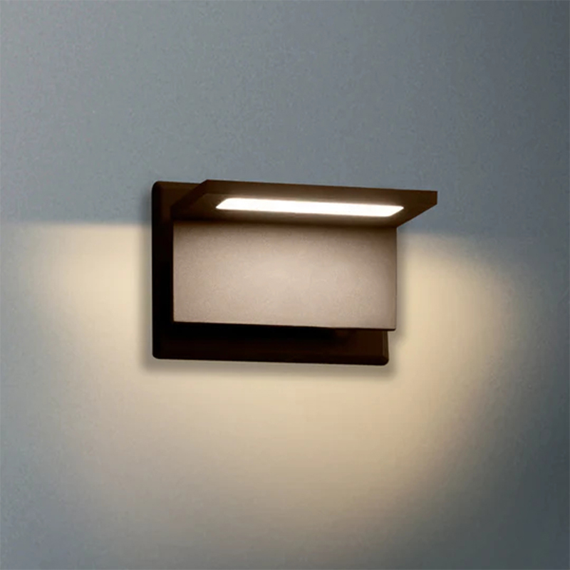 17309 IP54 10W 680Lm LED Lampu Dinding Luar Ruangan Hitam/Abu-abu/Putih